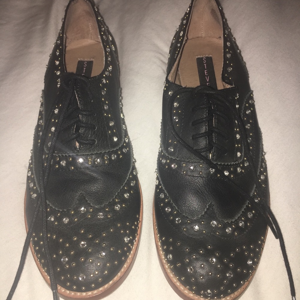 Steve Madden black studded loafers Size 9 Women’s